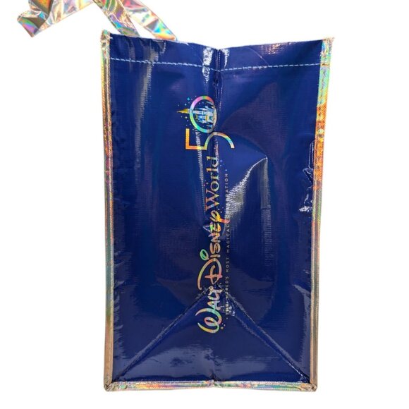 Walt Disney World Reusable Tote Bag Blue 50th Anniversary Mickey Minnie - Picture 5 of 12